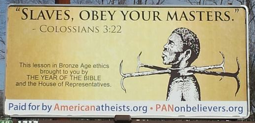 Атеисты Пенсильвании разместят баннер со словами из Библии