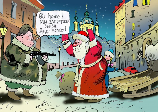 Святой Николай против атеиста Деда Мороза